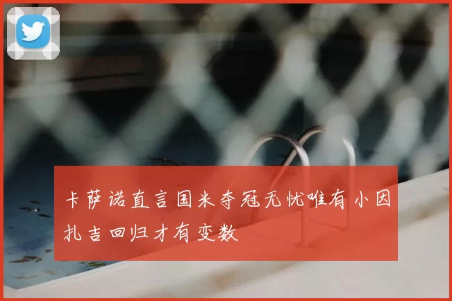 卡萨诺直言国米夺冠无忧唯有小因扎吉回归才有变数