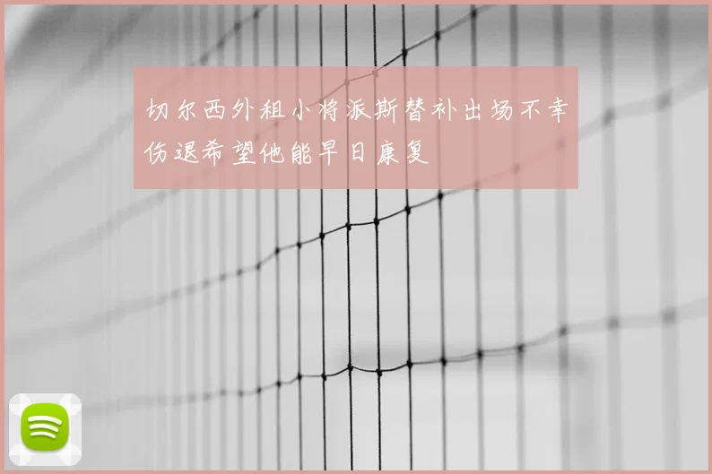 切尔西外租小将派斯替补出场不幸伤退希望他能早日康复