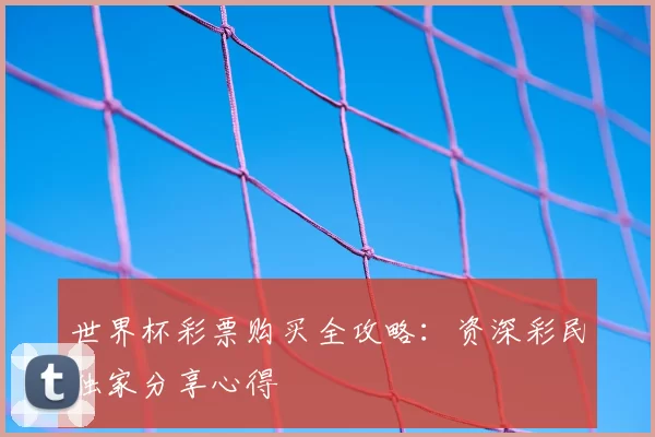 世界杯彩票购买全攻略：资深彩民独家分享心得